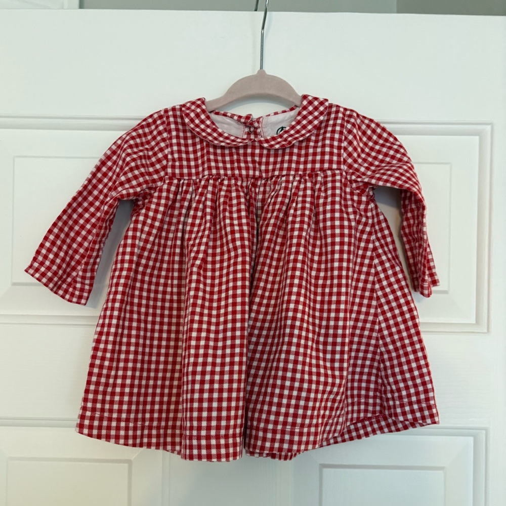 Petit Bateau Red and White Gingham Romper